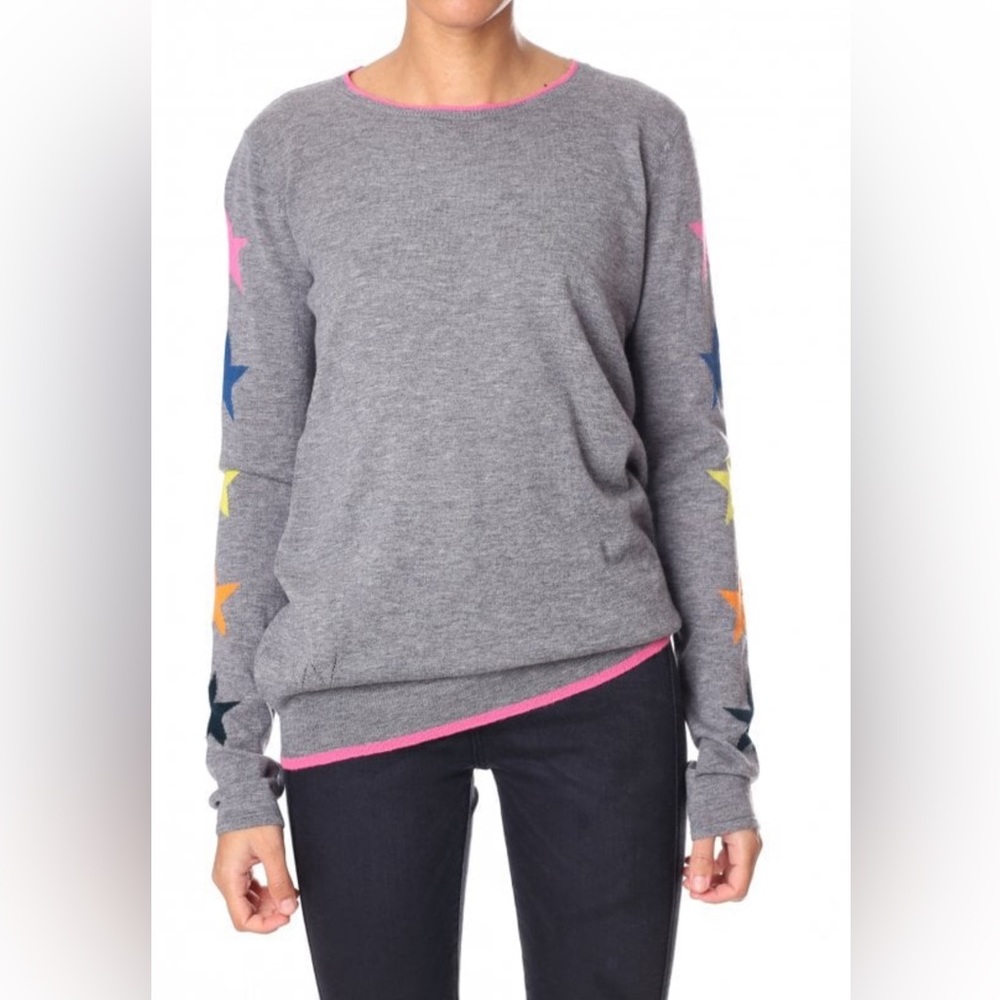 Grey Luca Star Sweater - WYSE London